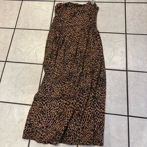 Leopard Print Strapless Maxi Dress NWOT universal thread